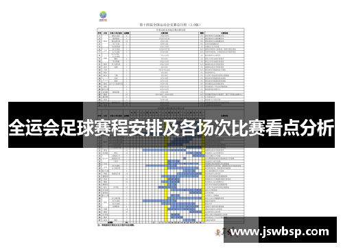 全运会足球赛程安排及各场次比赛看点分析